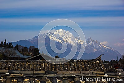 Jade Dragon Snow Mountain Stock Photo